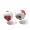 Valentine's Day Element Printed Wood Beads WOOD-R002-01-12-2