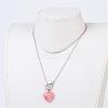 Natural & Synthetic Mixed Stone Pendant Necklaces NJEW-JN01649-4