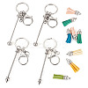 DIY Alloy & Aluminum Alloy Bar Beadable Keychain Making Kits DIY-TA0012-43P-2