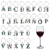 Brass Wine Glass Charms AJEW-GA00015-1