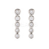 Brass Clear Cubic Zirconia Stud Earrings WGA7D61-02-2