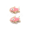 Brass Enamel Beads KK-A277-01G-03-1