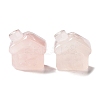 Natural Rose Quartz Carved Healing House Figurines DJEW-P015-01E-1