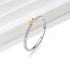 925 Sterling Silver Micro Pave Clear Cubic Zirconia Finger Rings FS-WG81B24-08-1