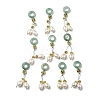 Natural Green Aventurine Donut Pendants SSHEL-R050-05G-1