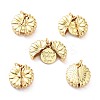 Brass Micro Pave Clear Cubic Zirconia Openable Pendants KK-D004-09G-1