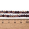 Electroplate Transparent Glass Beads Strands EGLA-Q132-4MM-A11-4