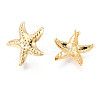 Brass Stud Earring Findings KK-N263-132B-G-2