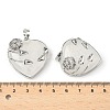 Natural Quartz Crystal Heart Pendants G-S391-01P-K-3