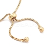 Brass Pave Clear Cubic Zirconia Teardrop Box Chain Slider Bracelets BJEW-B094-07G-3