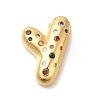 Brass Cubic Zirconia Pendants KK-M295-13G-Y-1
