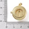 Brass Cubic Zirconia with Glass Pendents KK-Q815-12G-3