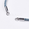 Braided Cotton Cord Bracelet Making MAK-I006-04P-2
