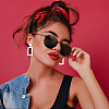 6 Pairs 6 Style Hollow Out Rectangle Acrylic Dangle Stud Earrings EJEW-AN0001-59-5