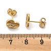 Rack Plating Brass Micro Pave Clear Cubic Zirconia Stud Earrings EJEW-K299-01G-H-5