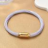 304 Stainless Steel with Polyester Metallic Cord Bracelets for Women BJEW-Z145-01G-27-1