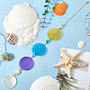 36Pcs 6 Colors Dyed Natural Capiz Shell Pendants FIND-SC0017-50-3