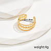 201 Stainless Steel Fashion Open Cuff Ring for Women CU6656-5