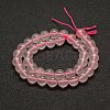 Natural Rose Quartz Beads Strands X-G-E375-8mm-01-3