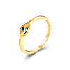 Evil Eye 925 Sterling Silver Micro Pave Cubic Zirconia Finger Rings for Women FS-WG42376-05-4