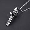 Tibetan Style Alloy Cross Pendant Necklaces PW23033086675-3