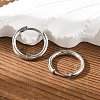 Brass Huggie Hoop Earrings EJEW-K083-29P-2