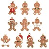 10Pcs 10 Styles Christmas Theme Alloy Enamel Pendants ENAM-FS0003-79-1