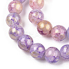 Baking Paint Crackle Glass Bead Strands DGLA-R053-05A-3