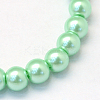 Baking Paint Pearlized Glass Pearl Round Bead Strands X-HY-Q330-8mm-63-2