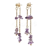 Natural Mixed Stone Dangle Earring EJEW-JE05947-4