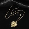 Brass Heart Pendant Necklaces for Women LS-NJEW-U020-02G-2