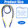 Two Tone Graduation Ribbon Leis FIND-WH0423-78C-2