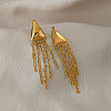 304 Stainless Steel Tassel Stud Earrings for Women YQ6135-4