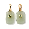 Natural Green Aventurine Pendants G-P628-01G-02-1