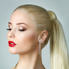 2 Pairs 2 Style Crystal Rhinestone Bowknot Dangle Stud Earrings EJEW-AN0002-31-5