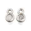 Brass Rhinestone Pendants KK-V002-29P-1