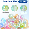 20Pcs Resin Imitation Cat Eye Beads RESI-PA0001-47-2