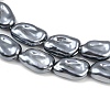 Electroplated Glass Beads Strands GLAA-H039-04C-3