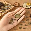 48Pcs 4 Colors Tibetan Style Alloy Pendants TIBEP-YW0001-80-5