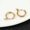304 Stainless Steel Ring with Heart Hoop Earrings EJEW-K268-37G-2