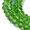 Transparent Electroplate Glass Beads Strands EGLA-A039-T4mm-L03-3