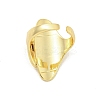 Rack Plated Brass Heart & Oval Open Cuff Ring for Women RJEW-Z039-11G-3
