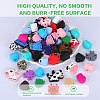 24Pcs 6 Colors Halloween Spider Food Grade Eco-Friendly Silicone Focal Beads SIL-SZ0001-25-5