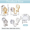32Pcs 2 Colors Brass Clip-on Earring Findings KK-SP0001-25-2