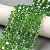 Transparent Electroplate Glass Beads Strands LS-EGLA-A039-T6mm-B03-4
