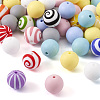 Round Food Grade Eco-Friendly Silicone Focal Beads SIL-TA0001-90-1