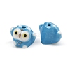 Cute Hand Painted Mini Owl Porcelain Beads PORC-F014-01E-2