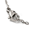 201 Stainless Steel Hollow Heart Pendant Necklace with Cable Chains NJEW-Q317-14P-3