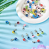 36Pcs 6 Colors Handmade Lampwork Evil Eye Pendant Decorations HJEW-TA0001-11-6