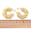Twist C-Shaped 304 Stainless Steel Stud Earrings for Women EJEW-A125-04G-5